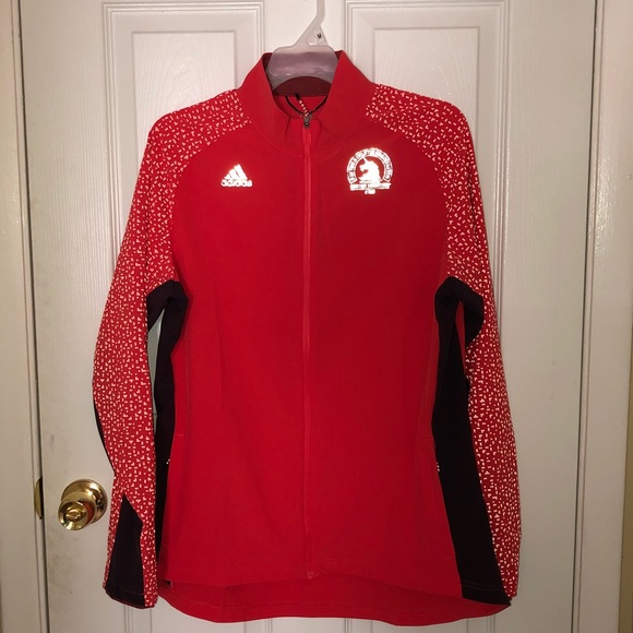 Pink Adidas Boston Marathon 2018 Jacket - Picture 2 of 2